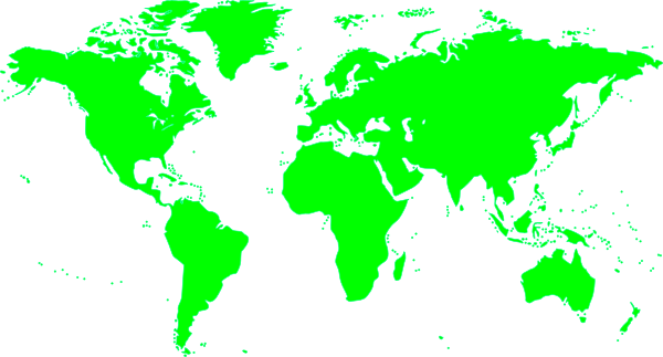 World Map Vector Green (600x323)