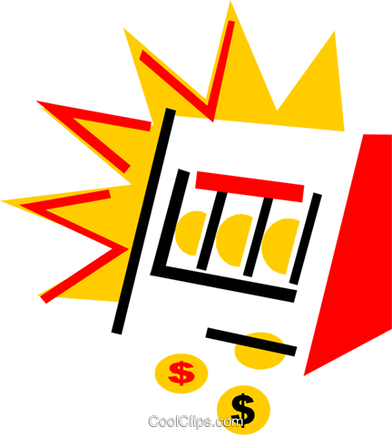 Slot Machines Royalty Free Vector Clip Art Illustration - Slot Machines Royalty Free Vector Clip Art Illustration (432x480)