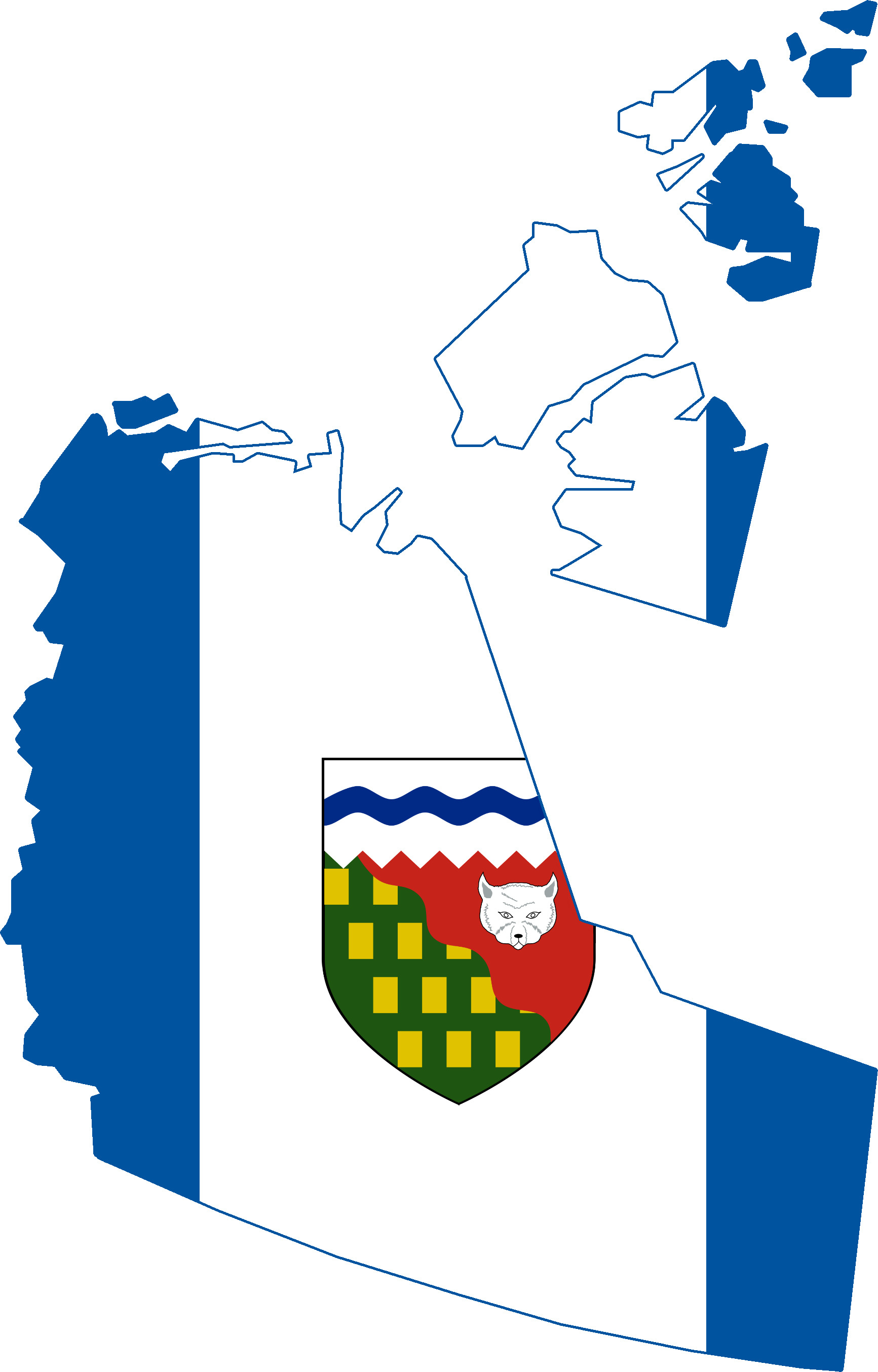Northwest Ordinance Picture - Northwest Territories Flag Map (1733x2707)