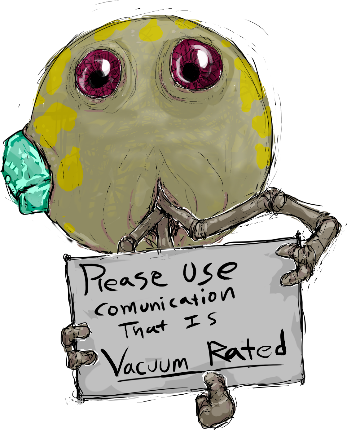 It Emphasised The Point By Tapping The Words “vacuum - Cartoon (1500x1500)