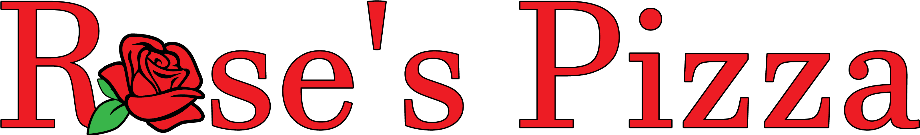 Rose's Pizza - Hoe Teken Je Een Roos (3287x522)