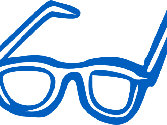 Vision Clipart Blue Eye - Sunglasses Black And White (640x480)