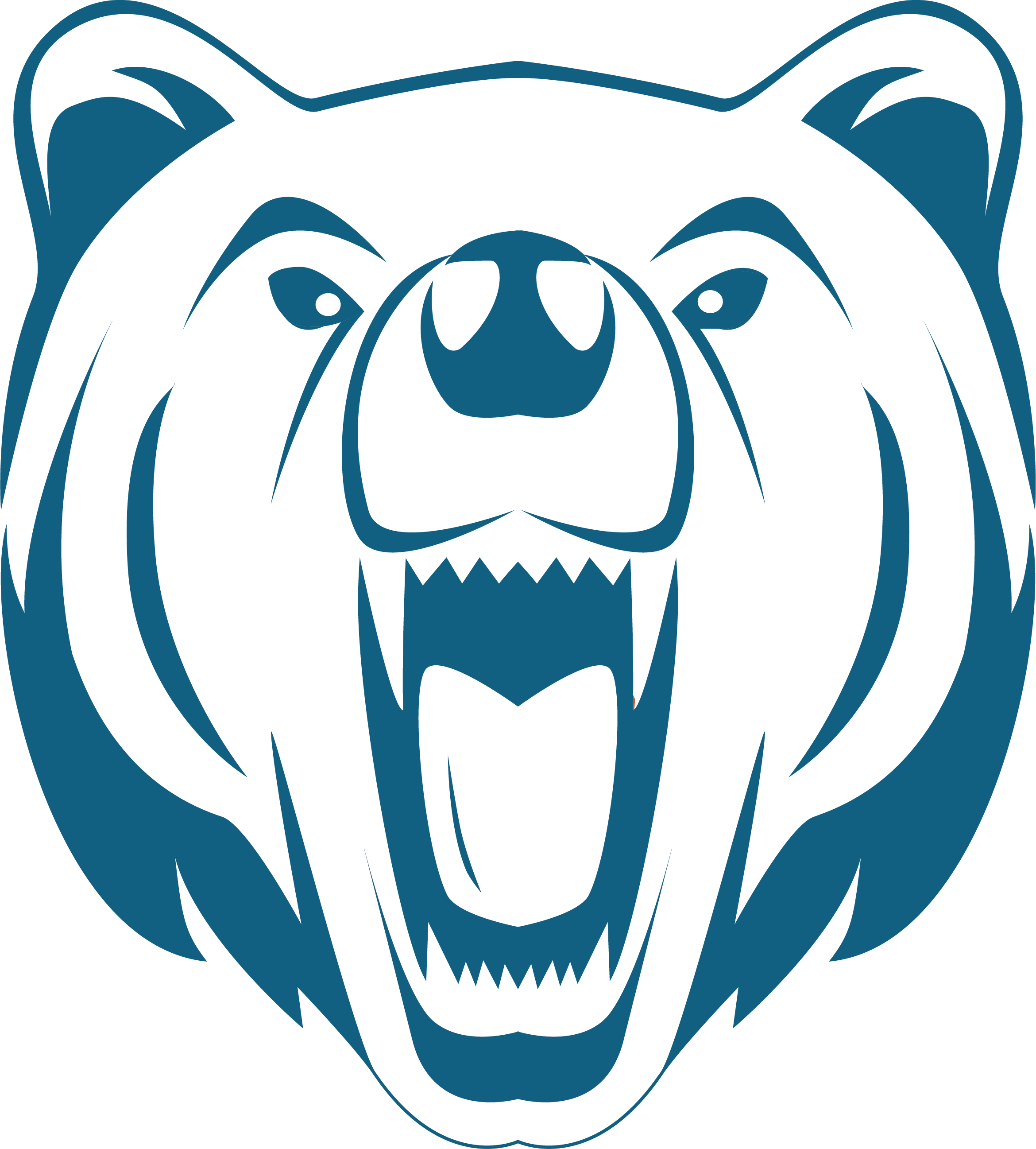 Battle Creek Middle School - Grizzly Bear Clipart Black And White (2340x2594)