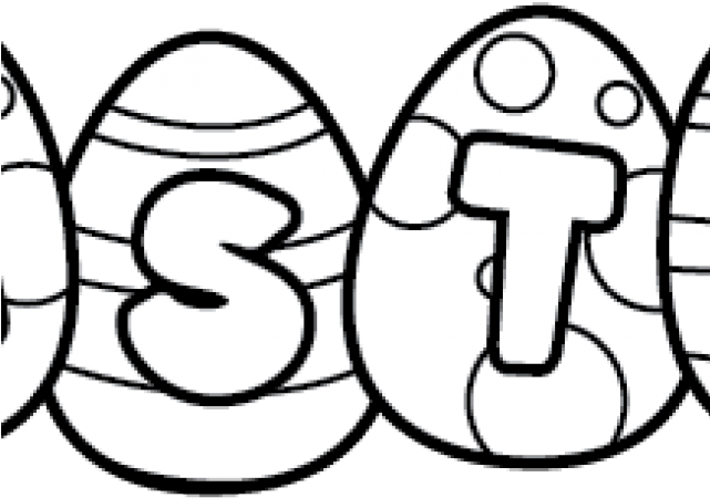 Easter Clipart Outline - Easter Clipart Black And White (640x480)