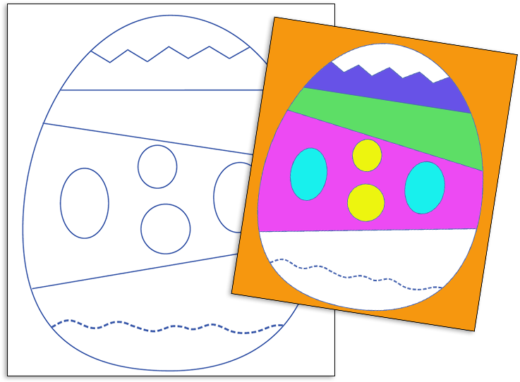 Easter Egg Coloring Template - Circle (760x560)