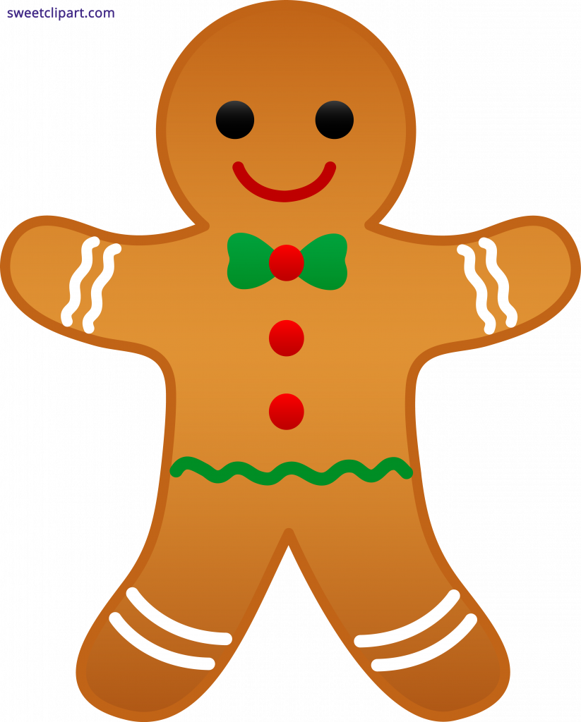 Download Gingerbread Clip Art - Christmas Gingerbread Man Clipart (823x1024)
