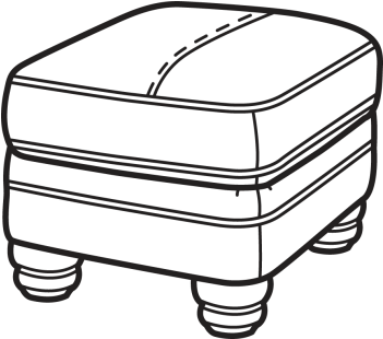 Bay Bridge Nuvoleather Ottoman Without Nailhead Trim - Ottoman Clipart (350x350)