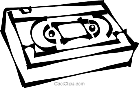 Tape Cassette Royalty Free Vector Clip Art Illustration - Fita Cassete Cartoon Png (480x305)