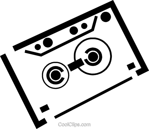 Audio Tape Royalty Free Vector Clip Art Illustration - Audio Tape Royalty Free Vector Clip Art Illustration (480x417)