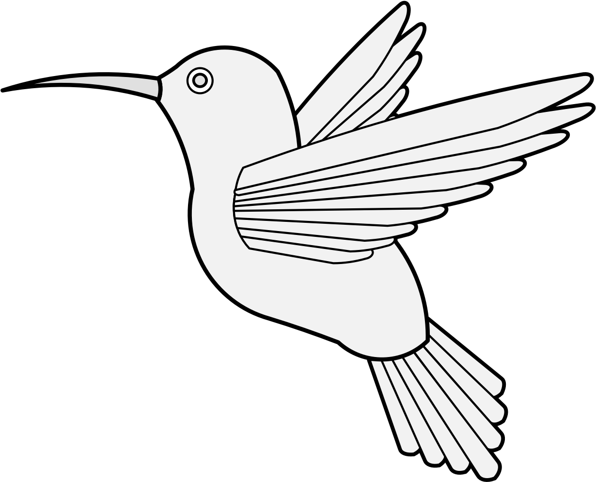 Hummingbird Rising - Heraldic Hummingbird (1237x1049)