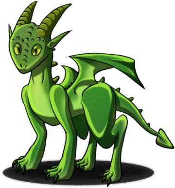I Felt Like Doodling A Random Little Dragon, So Here - Cartoon (400x390)