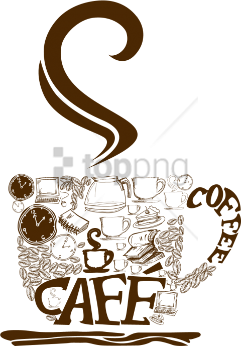Free Png Cup Coffee Vector Png Image With Transparent - Vector Cafe Logo Png (480x689)