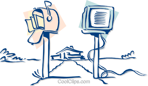 Electronic Mail Royalty Free Vector Clip Art Illustration - Electronic Mail Royalty Free Vector Clip Art Illustration (480x281)
