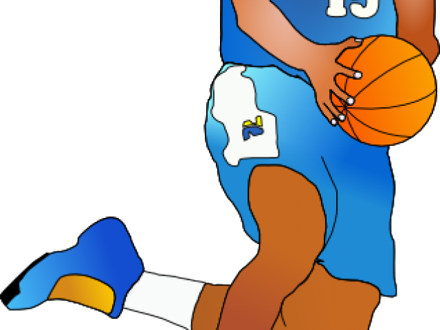 Basketball Team Clipart Animated - Cool Basketball Players Transparent (640x480)