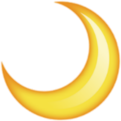 Crescent Moon Emoji Png (480x480)