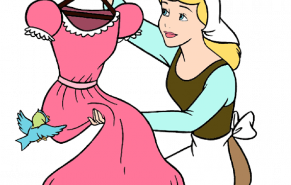 Cinderella Dress Clip Art - Cartoon (570x363)