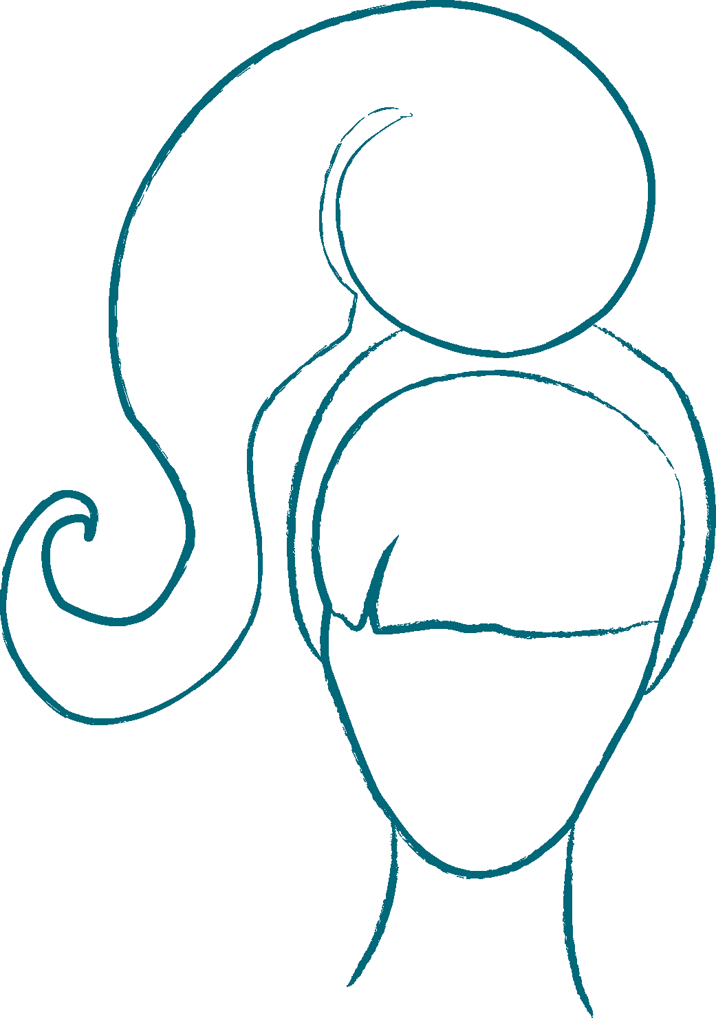 Dessin Du Portrait De Lucille Hoffman - Line Art (1041x1481)