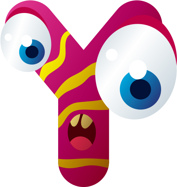 Letter Font Cartoon Y Transprent Png Free - Monster Alphabet (700x700)