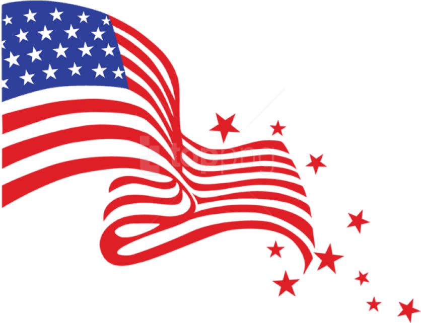 Free Png Download Transparent Usa Flagpicture Png Images - American Flag Clipart Transparent Background (850x641)