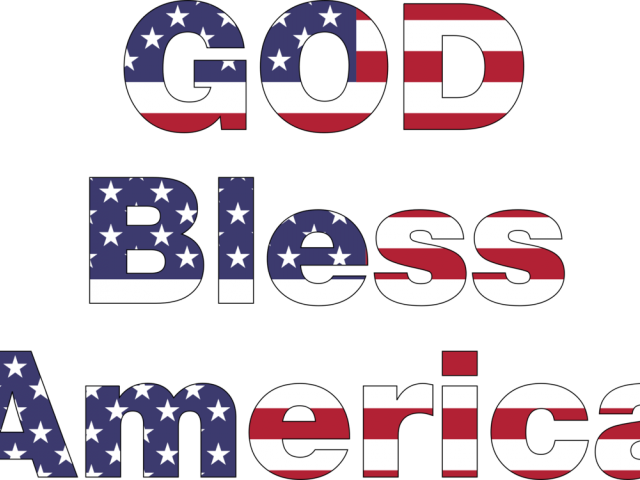 Independence Day Clipart God Bless America - Graphic Design (640x480)