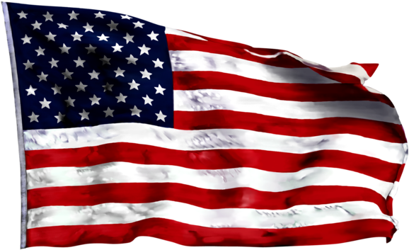 Excelent American Flag Waving Transparent & Png Clipart - Waving American Flag Png (599x403)