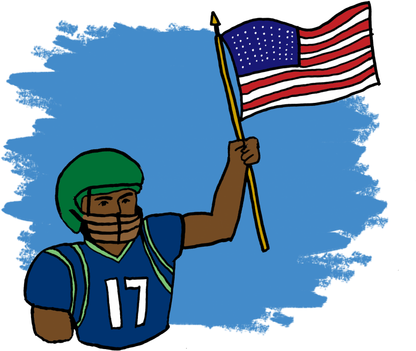 Football Has A Deep Connection To American Life - Flag Of The United States (900x765)