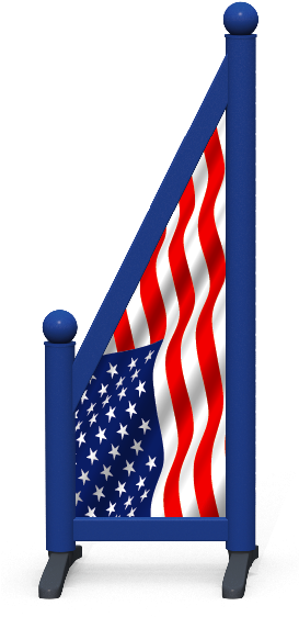 Wing > Sloping Printed > American Flag - Flag Of The United States (272x596)