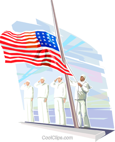 Navy Royalty Free Vector Clip Art Illustration - Flag Of The United States (390x480)