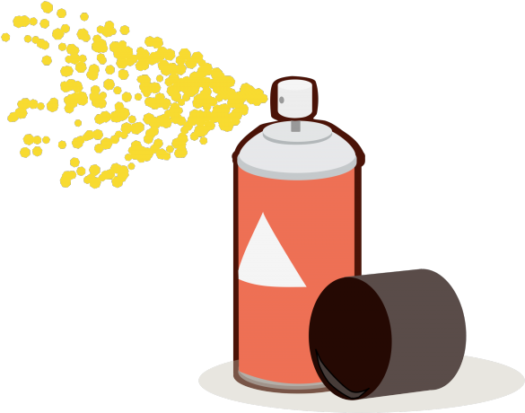 Spray-paint Cliparts - Spray Paints Clipart (640x480)