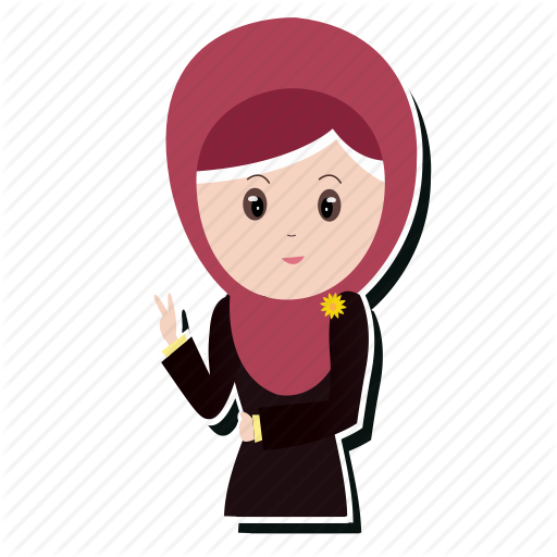 Veil Clipart Head Scarf - Cute Muslim Cartoon Png (512x512)