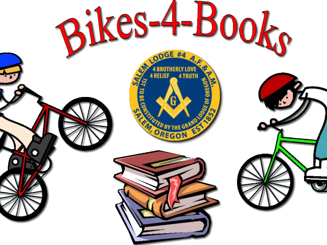 Oregon Clipart Bicycle - Bikes For Books (640x480)