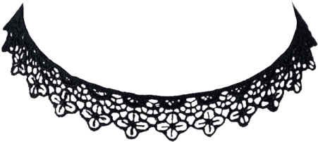Concise Lace Floral Openwork Choker - Choker Collar Png (480x638)