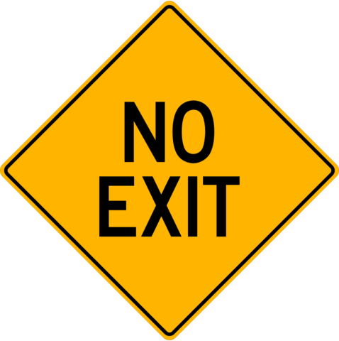 Warning Traffic Signs Western Safety - No Thru Traffic Sign (478x480)