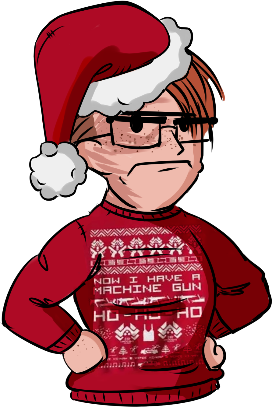 Default Santa Hat Example On [disliked That] Ugly Xmas - Cartoon (1275x1358)
