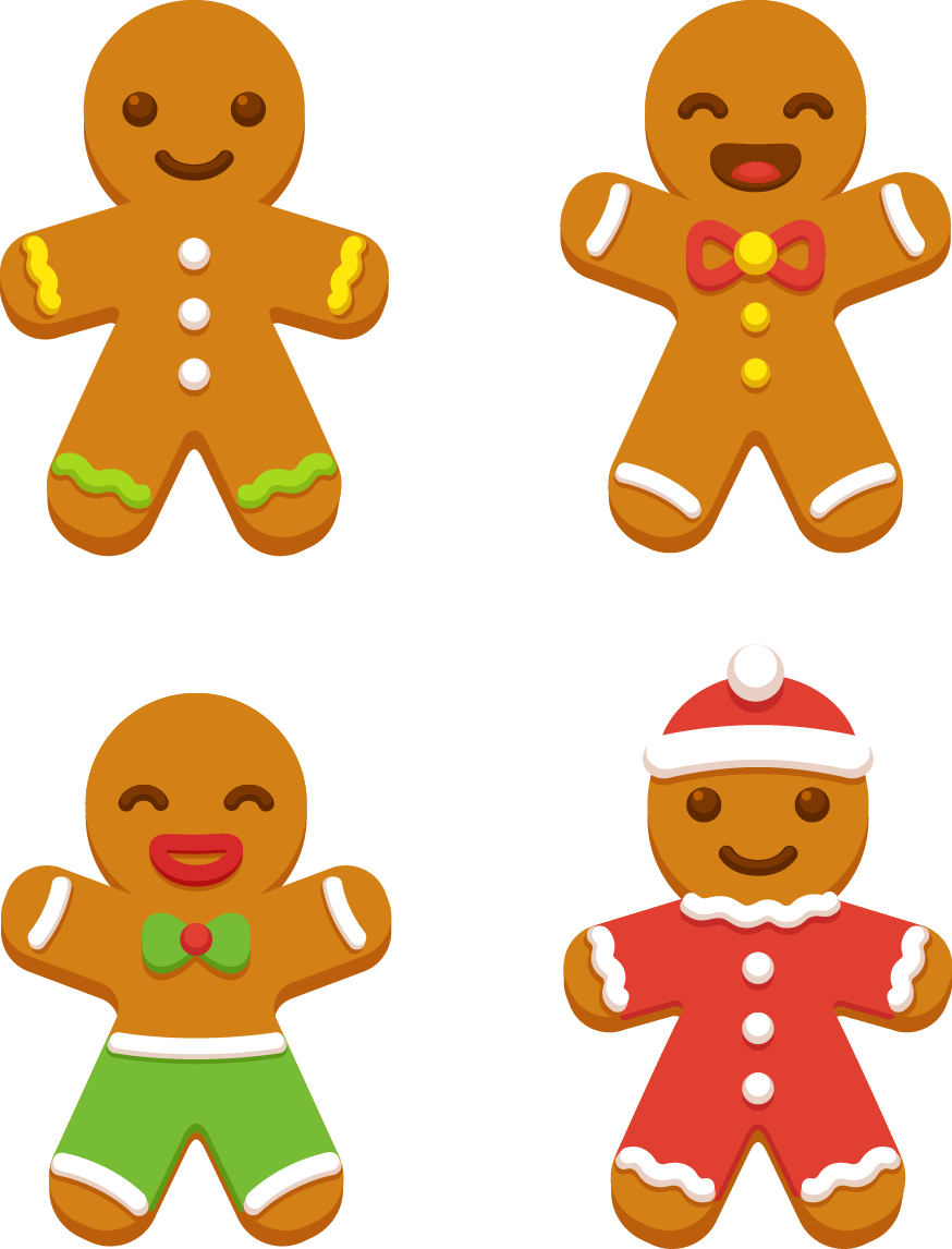 Gingerbread Cookies - Drawing Cute Gingerbread Man (874x1146)