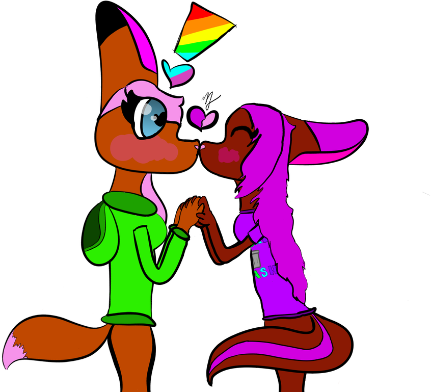 Gay Foxes By Melodydrawz - Cartoon (1024x768)