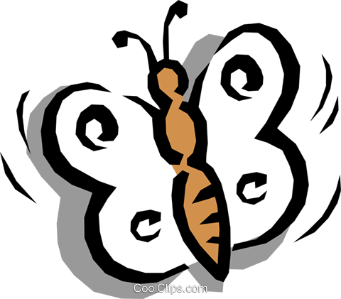 Butterfly Royalty Free Vector Clip Art Illustration - Illustration (480x421)