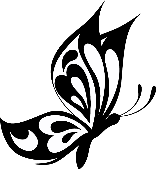 Elegant Butterfly Vector Images An Images Hub - Butterfly Png Black And White (1020x680)