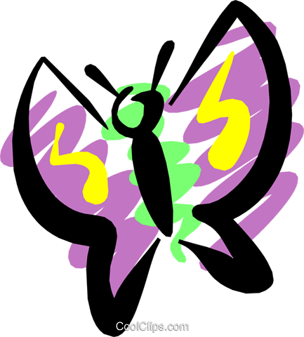 Butterfly Royalty Free Vector Clip Art Illustration - Butterfly Royalty Free Vector Clip Art Illustration (433x480)