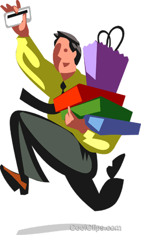 Businessman Running With Packages Royalty Free Vector - Illustration (287x480)