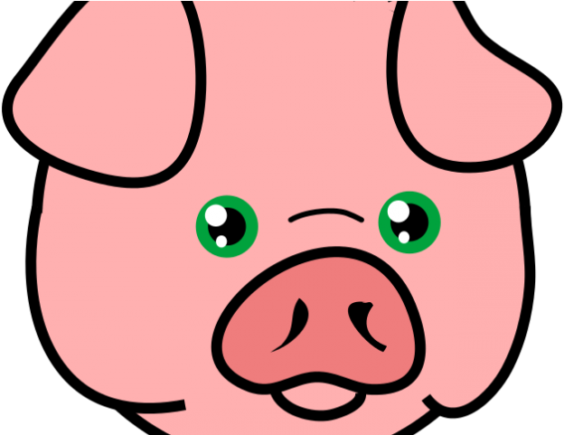 Cute Pig Clipart - Pig Head Clip Art (624x481)