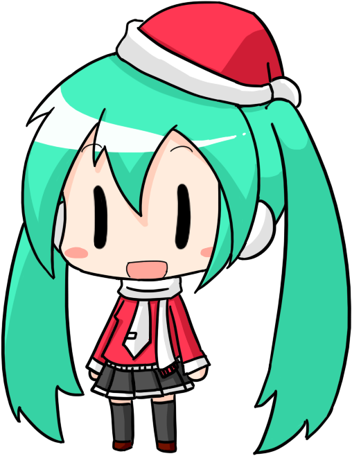 Hatsune Miku Christmas Png (770x771)