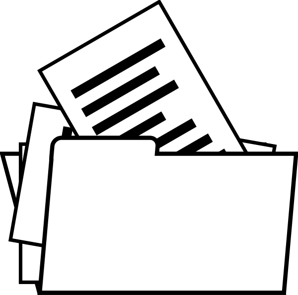 Files Png Pic - Stationary Clipart Black And White (600x594)