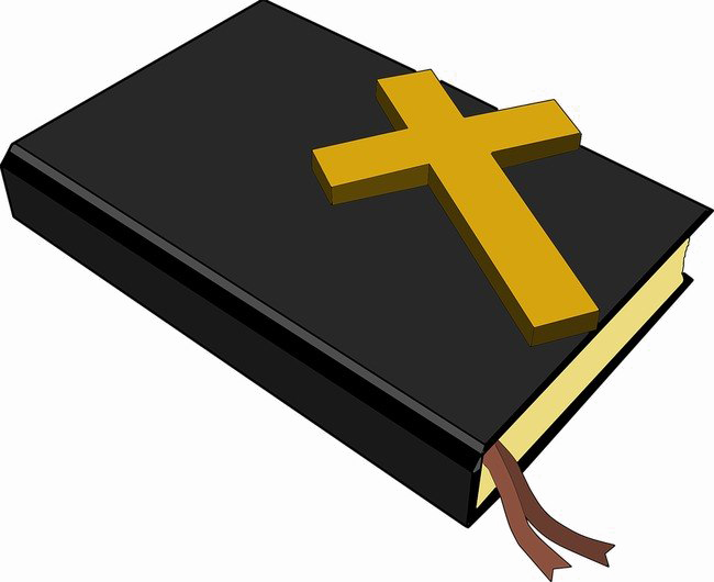 Holy Book Png Image Hd - Bible And Cross Clipart (650x530)