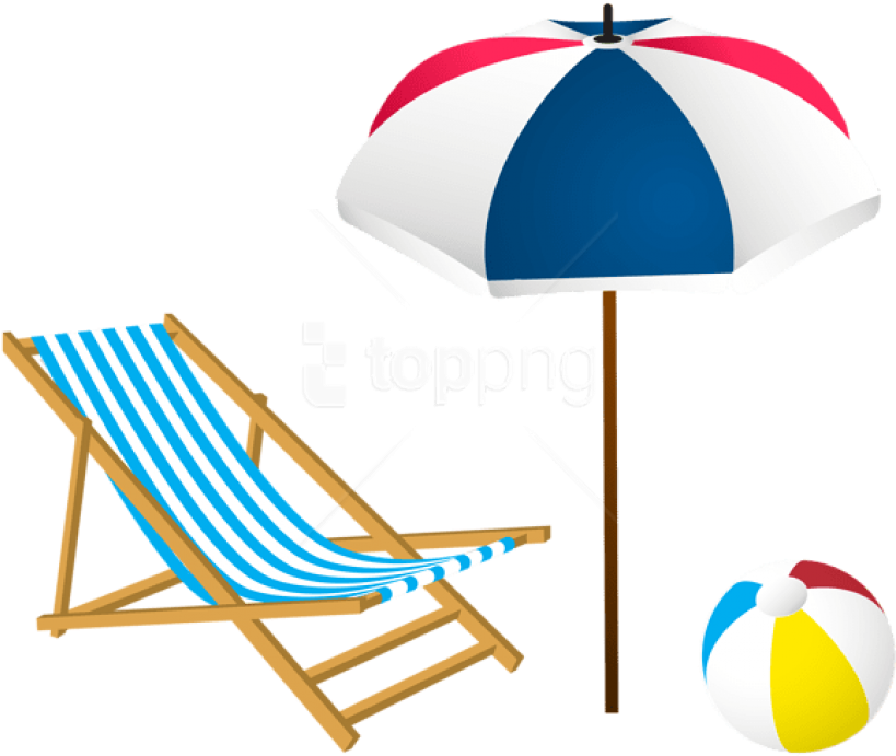 Free Png Download Beach Summer Set Png Clip-art Clipart - Beach Clipart Png (850x706)