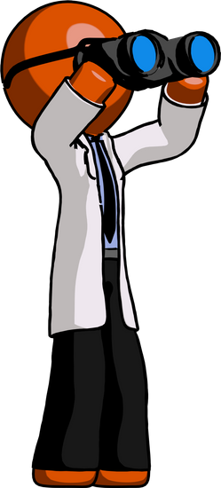 Orange Doctor Scientist Man - Orange Doctor Scientist Man (249x550)