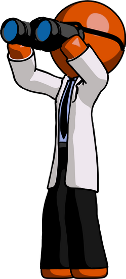 Orange Doctor Scientist Man - Orange Doctor Scientist Man (249x550)