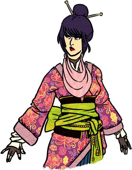 Art By Others Hover For Credit - Kimono Pattern (475x600)