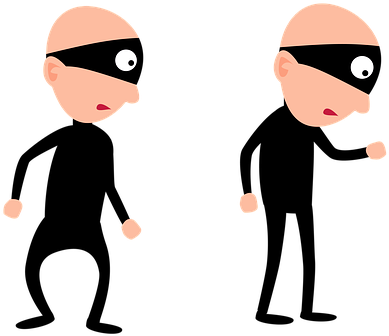 Thief, Burglar, Cartoon, Criminal, Crime - Burglar Cartoon (408x340)