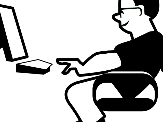 Criminal Clipart Degenerate - Computer Programmer Cartoon (640x480)